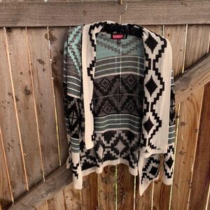 Say What? Open cardigan asymmetrical size small